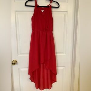 NWOT Charming Charlie V-Neck Spaghetti Strap Wrap Style High Low Dress, Sz S